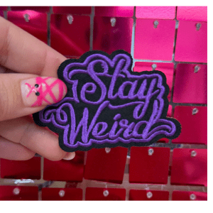 Stay Weird Iron on Patch Multicolor - My Vinyl Craft