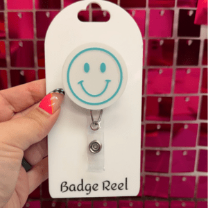 Summer Smiley Face Badge Reel - My Vinyl Craft