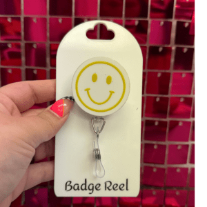 Summer Smiley Face Badge Reel - My Vinyl Craft