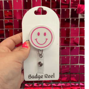 Summer Smiley Face Badge Reel - My Vinyl Craft