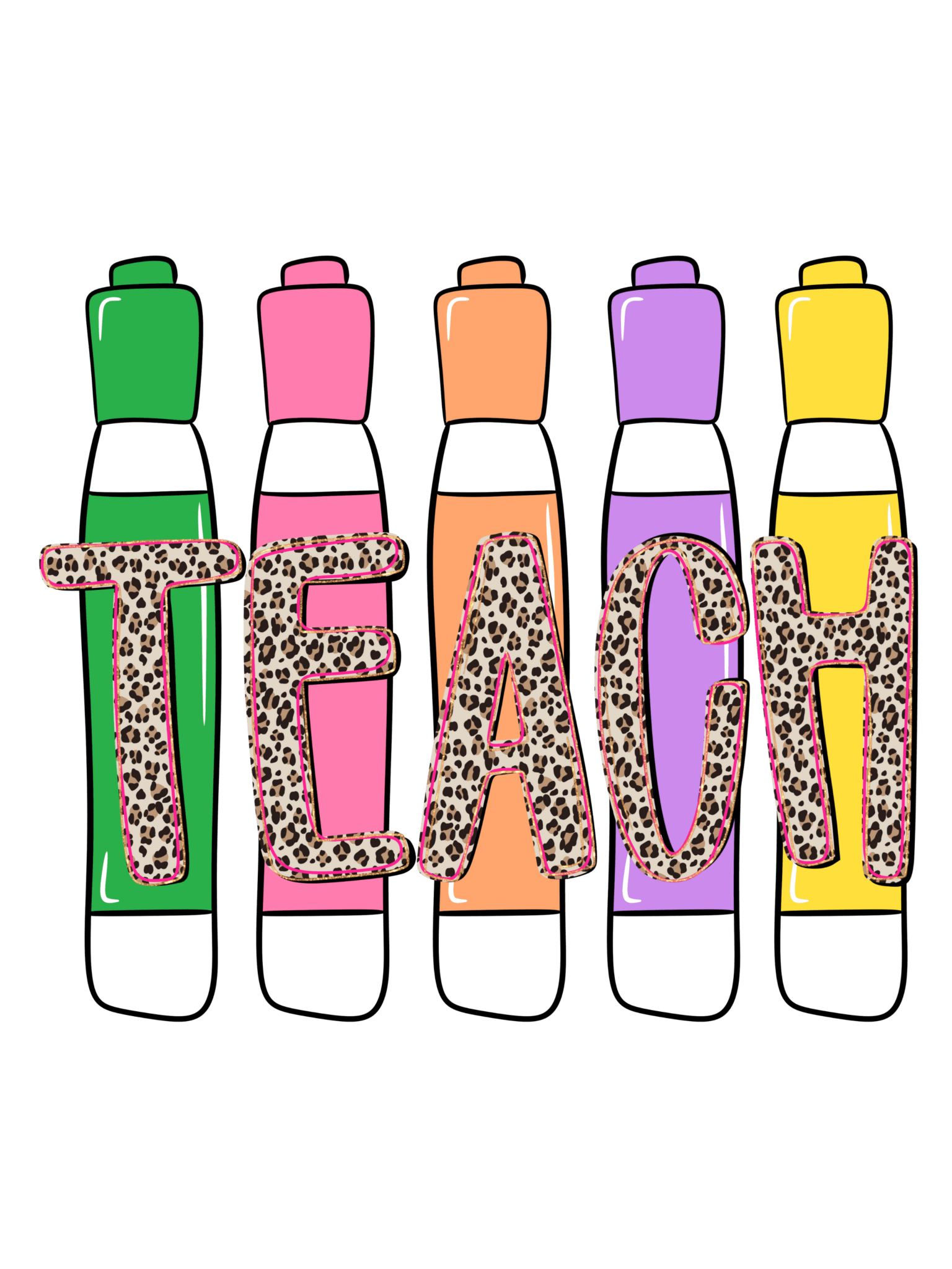 T15 - Cute Teacher DTF Transfer - My Vinyl Craft