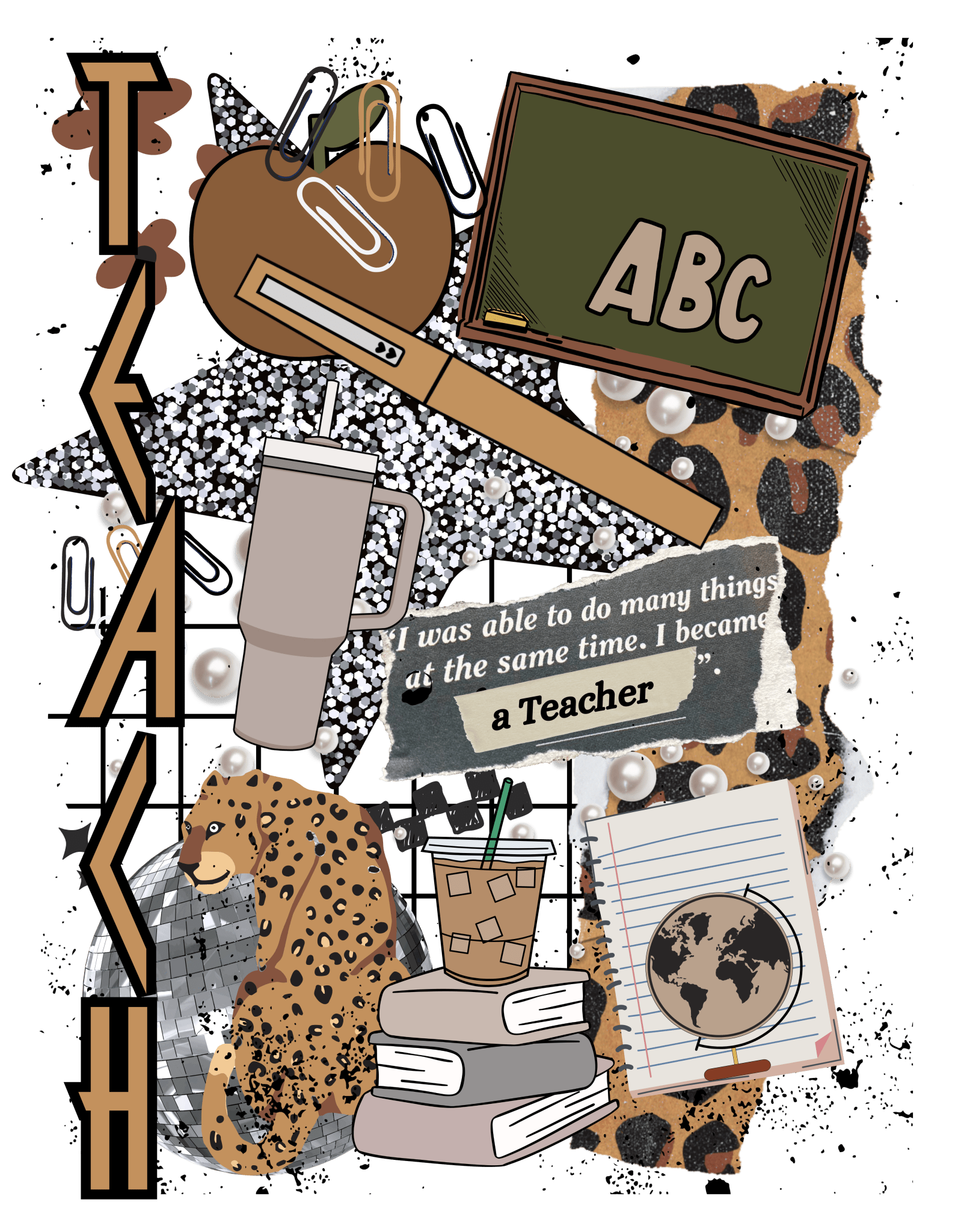 T6 - Teach Trendy Vibes DTF Transfer - My Vinyl Craft