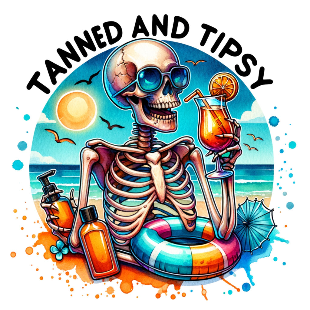 Tanned & Tipsy DTF Transfer - My Vinyl Craft