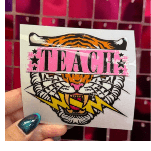 Teacher Bolt Small UV DTF - My Vinyl Craft
