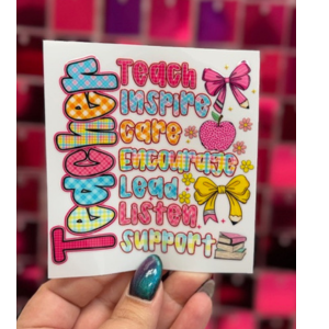 Teacher Vibes UV DTF - My Vinyl Craft
