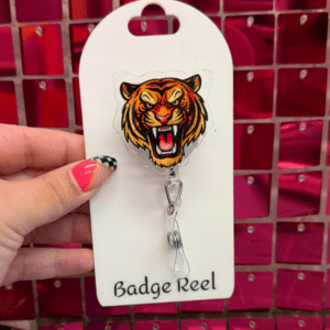 Tiger Mascot Badge Reel - My Vinyl Craft