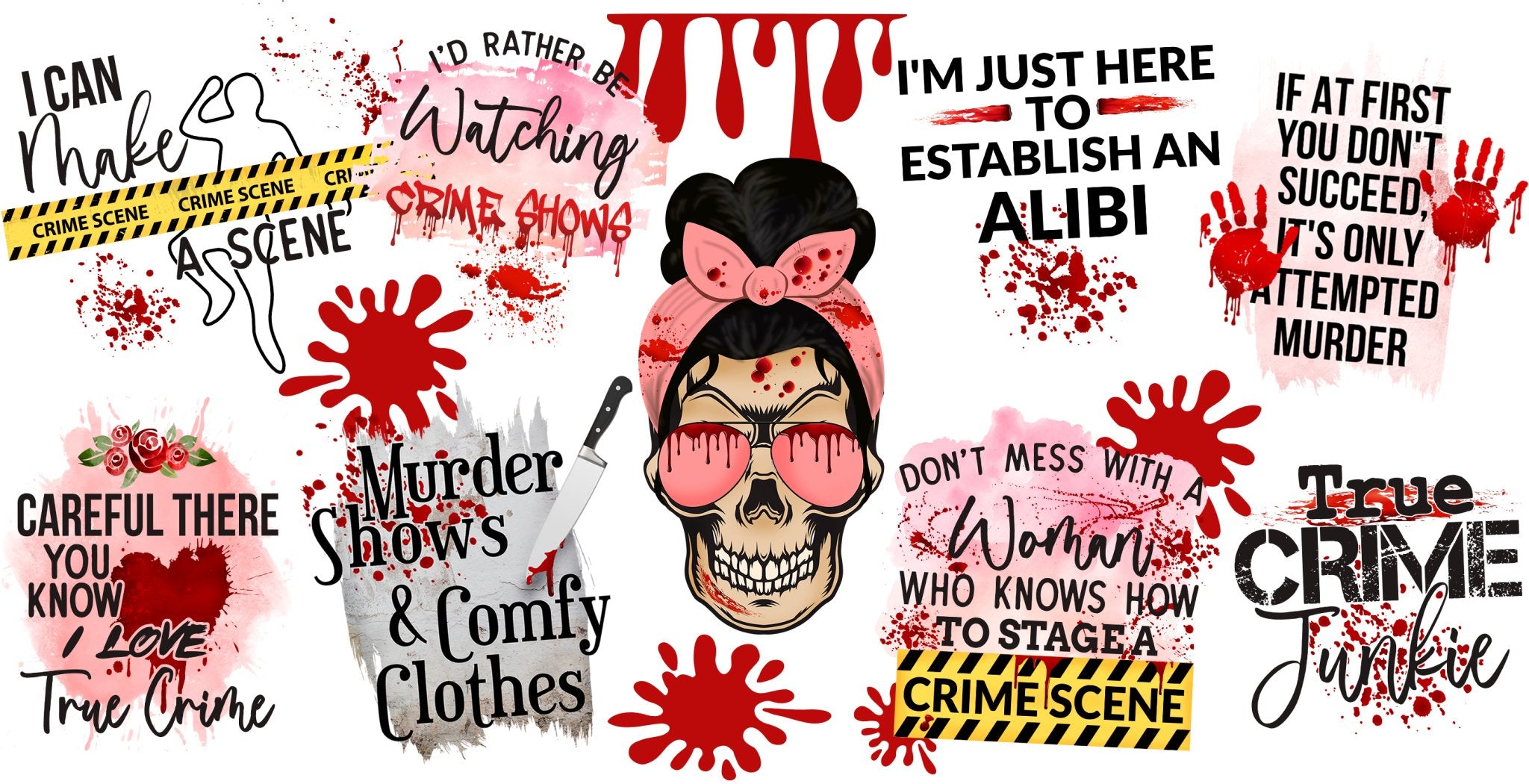 True Crime UV DTF Cup Wrap - My Vinyl Craft