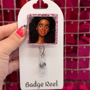 UGH Face Doll Badge Reel - My Vinyl Craft