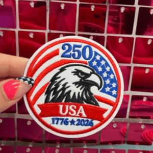 USA 250 Circle Iron On Patch - My Vinyl Craft