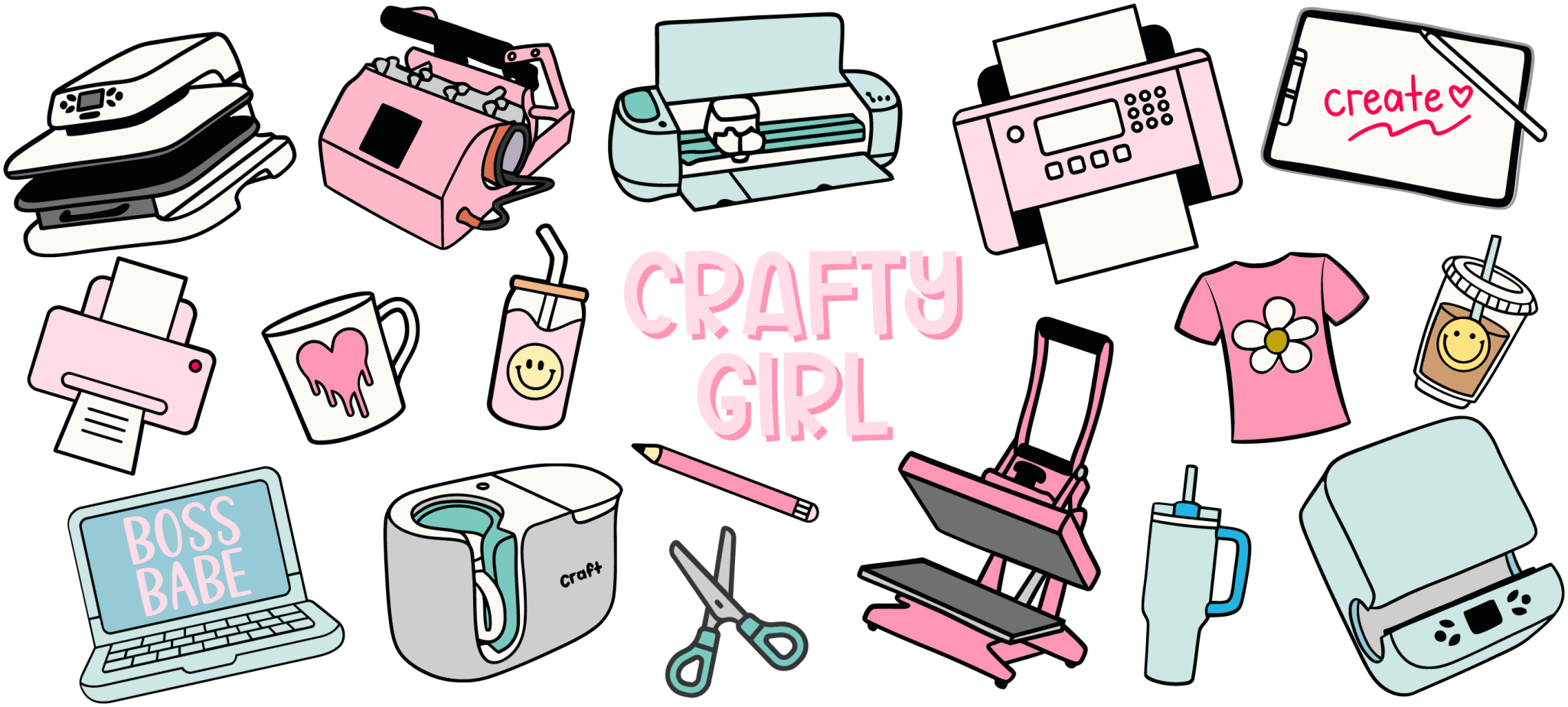 UV101 - Crafty Girl UV DTF Cup Wrap - My Vinyl Craft