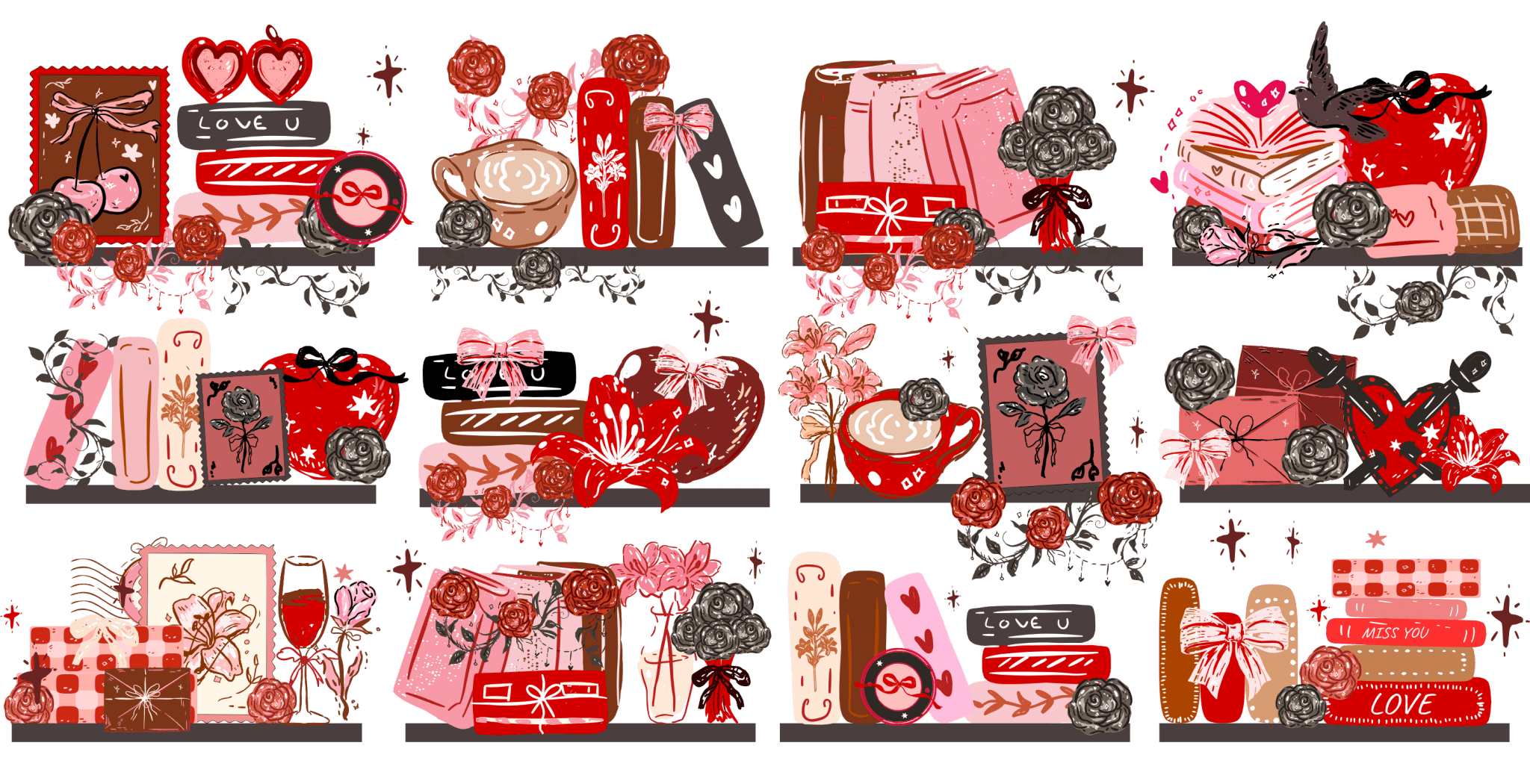 UV102 - Valentine Books UV DTF Cup Wrap - My Vinyl Craft