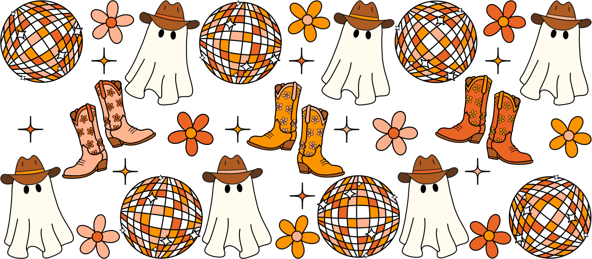 UV11 - YeeHaw Ghost UV DTF Cup Wrap - My Vinyl Craft