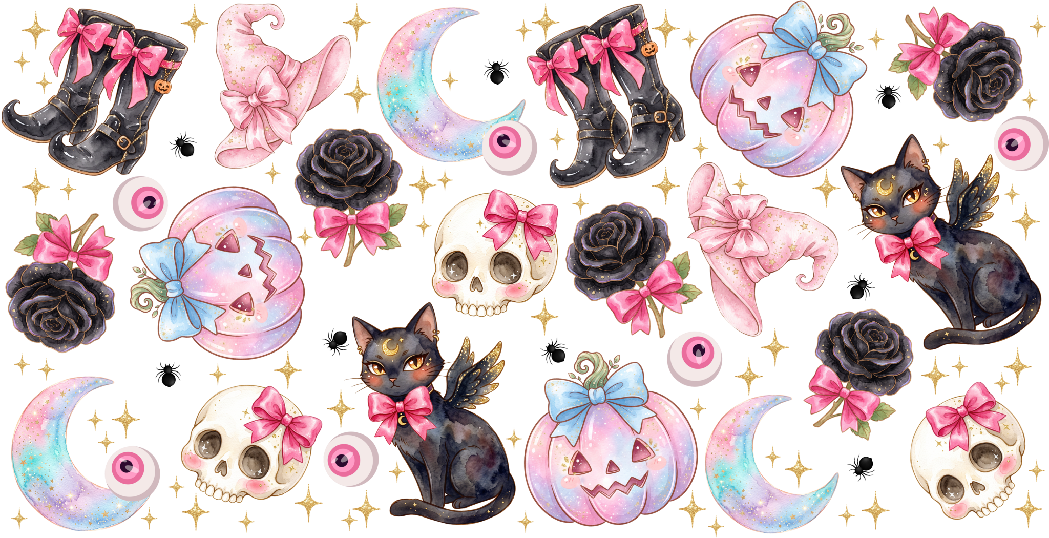 UV113 -Chic Halloween UV DTF Cup Wrap - My Vinyl Craft