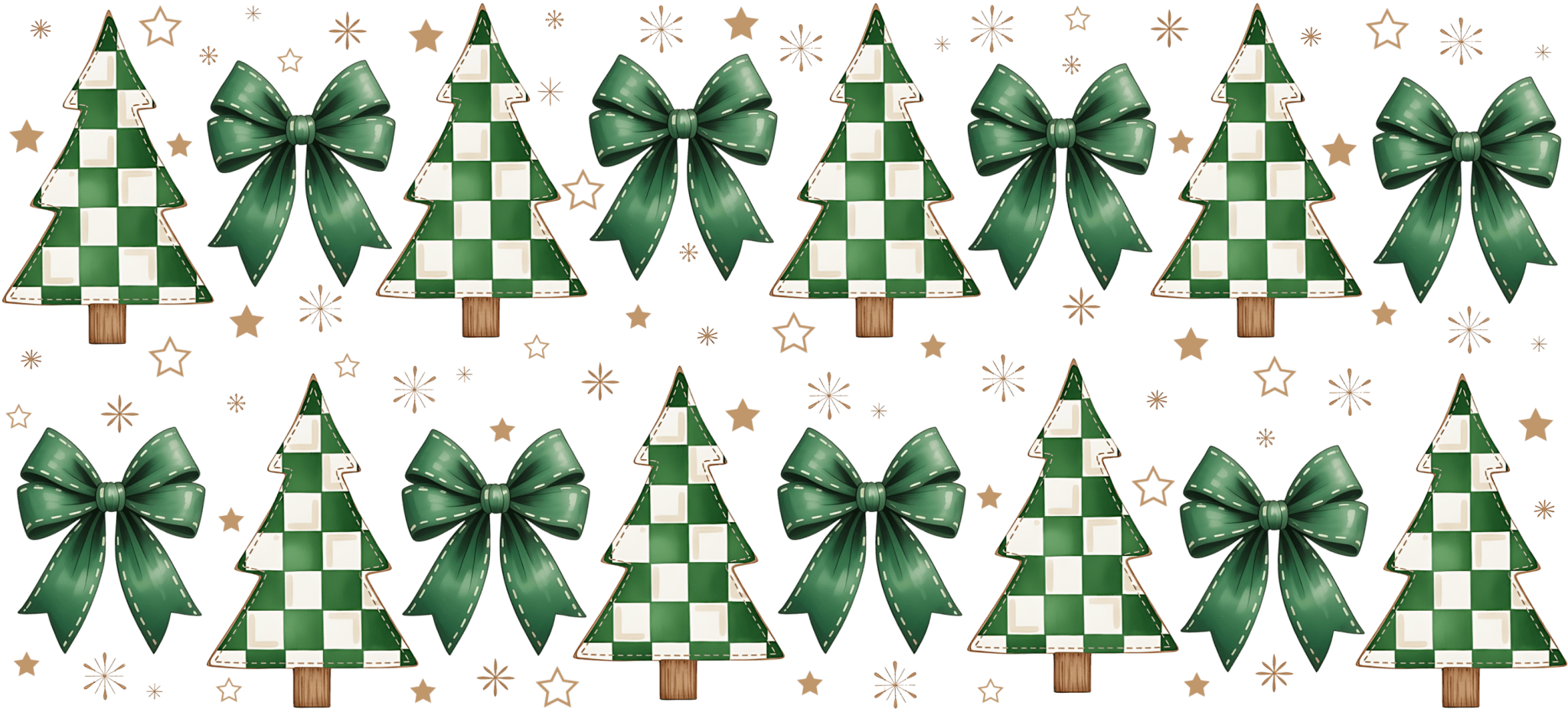 UV113 - Trendy Christmas Tree UV DTF Cup Wrap - My Vinyl Craft