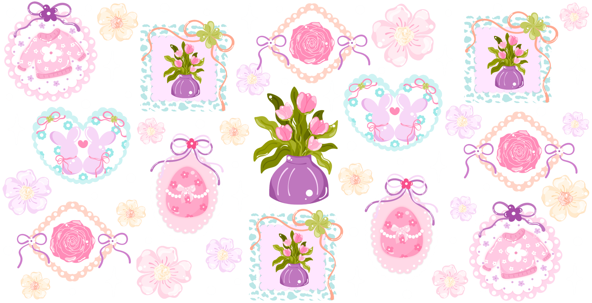 UV130 - Easter Stamps UV DTF Cup Wrap - My Vinyl Craft