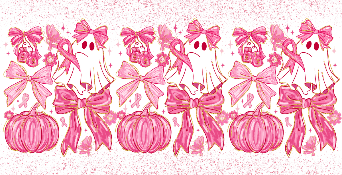 UV15-Pink Awareness Ghost UV DTF Cup Wrap - My Vinyl Craft