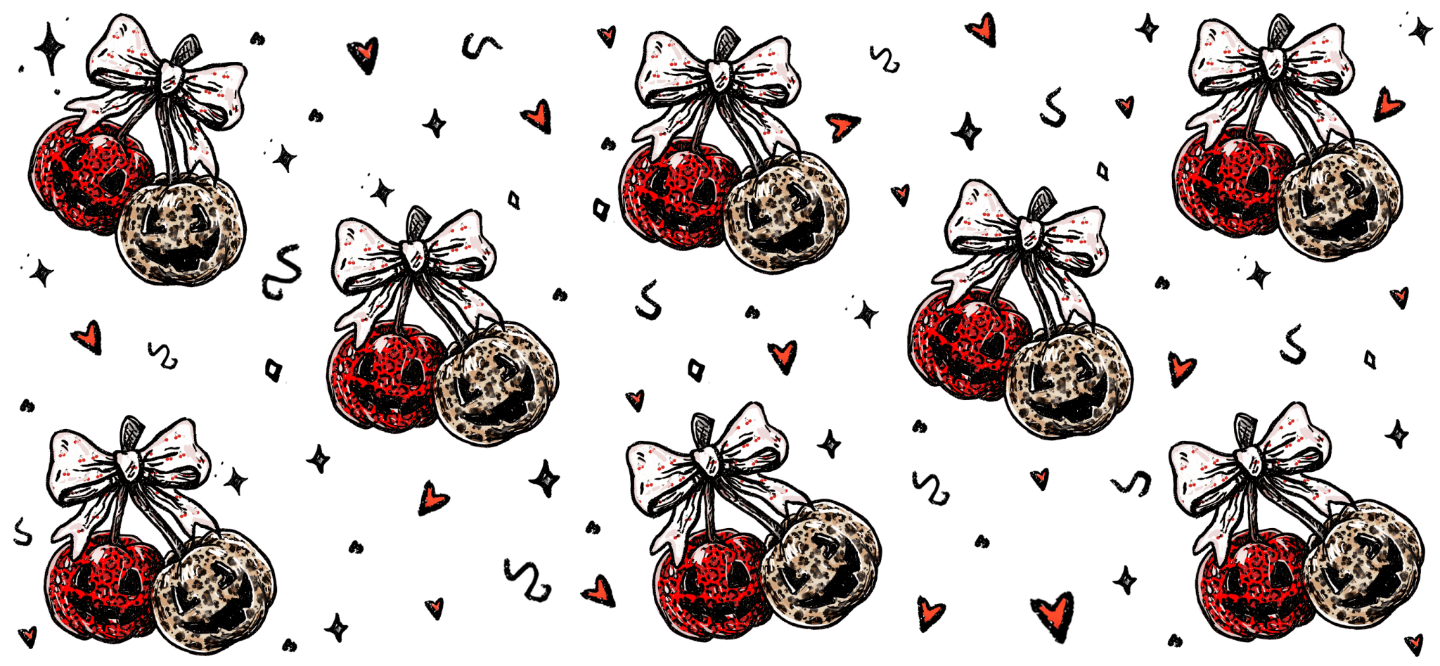 UV31 - Disco Pumpkin Cherry UV DTF Cup Wrap - My Vinyl Craft
