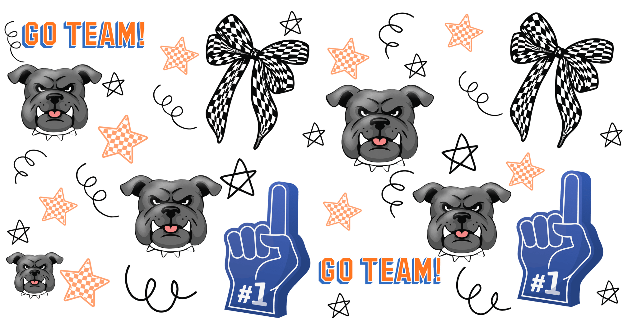 UV4 - Bulldogs Mascot UV DTF Cup Wrap - My Vinyl Craft