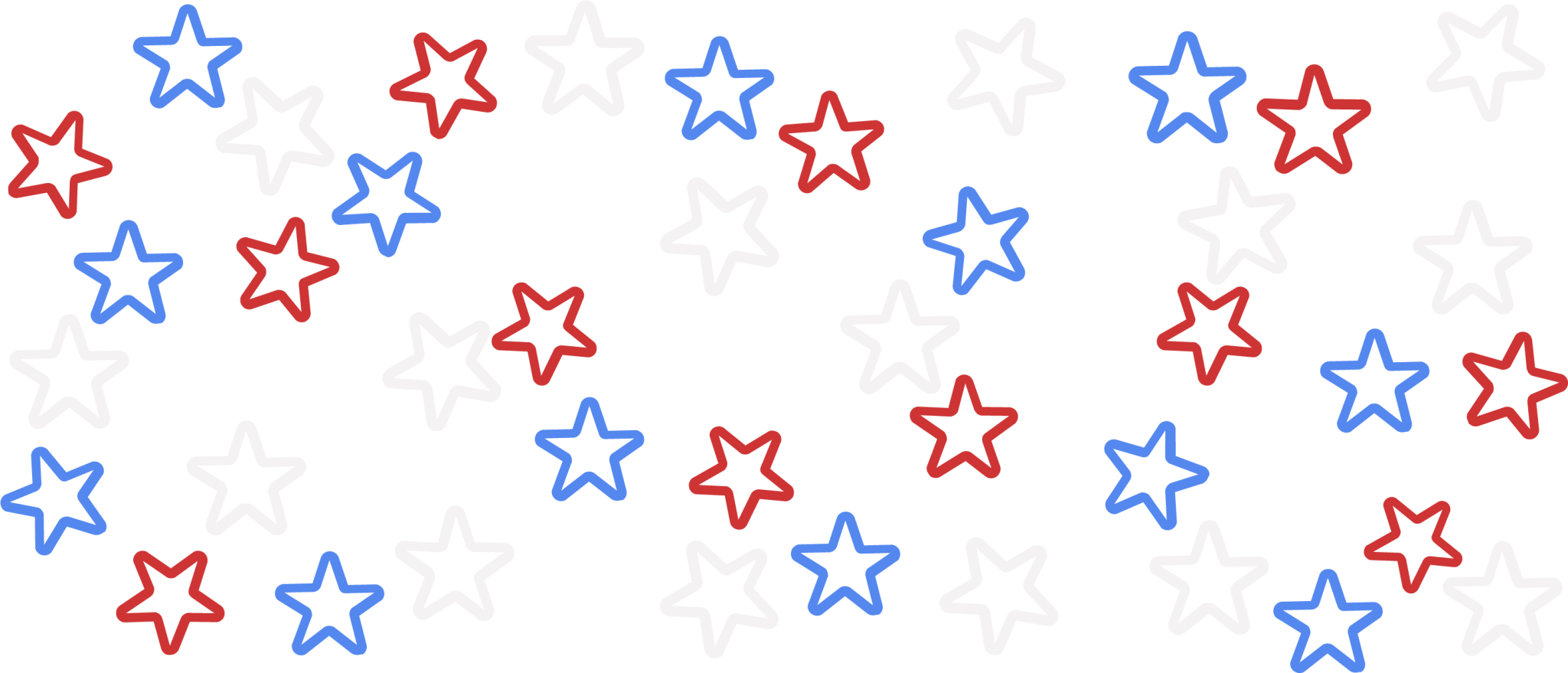 UV7 - RWB Star Outline UV DTF Cup Wrap - My Vinyl Craft