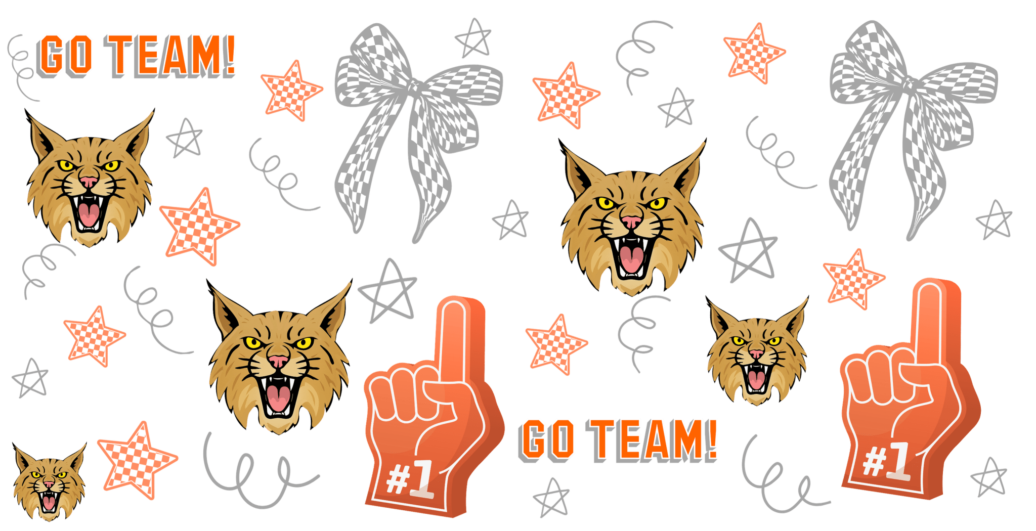 UV8 - Bobcats Mascot UV DTF Cup Wrap - My Vinyl Craft