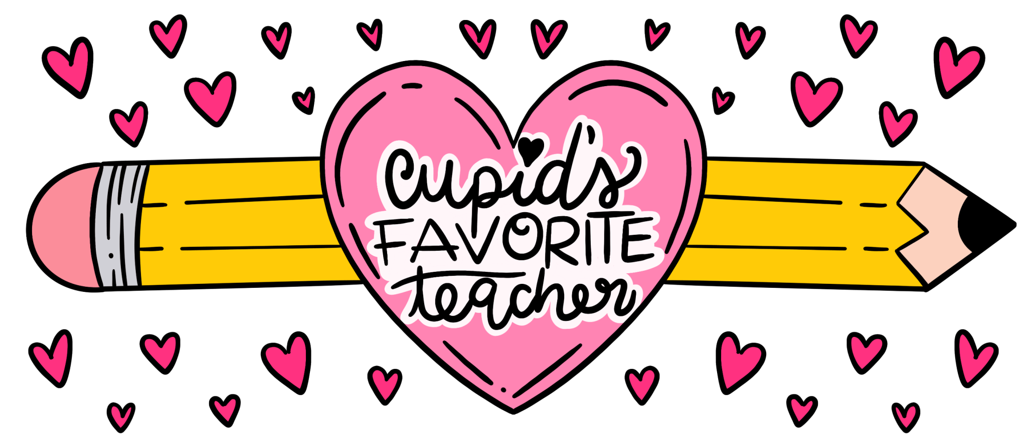 UV81 - Cupids Favorite Teacher UV DTF Cup Wrap - My Vinyl Craft