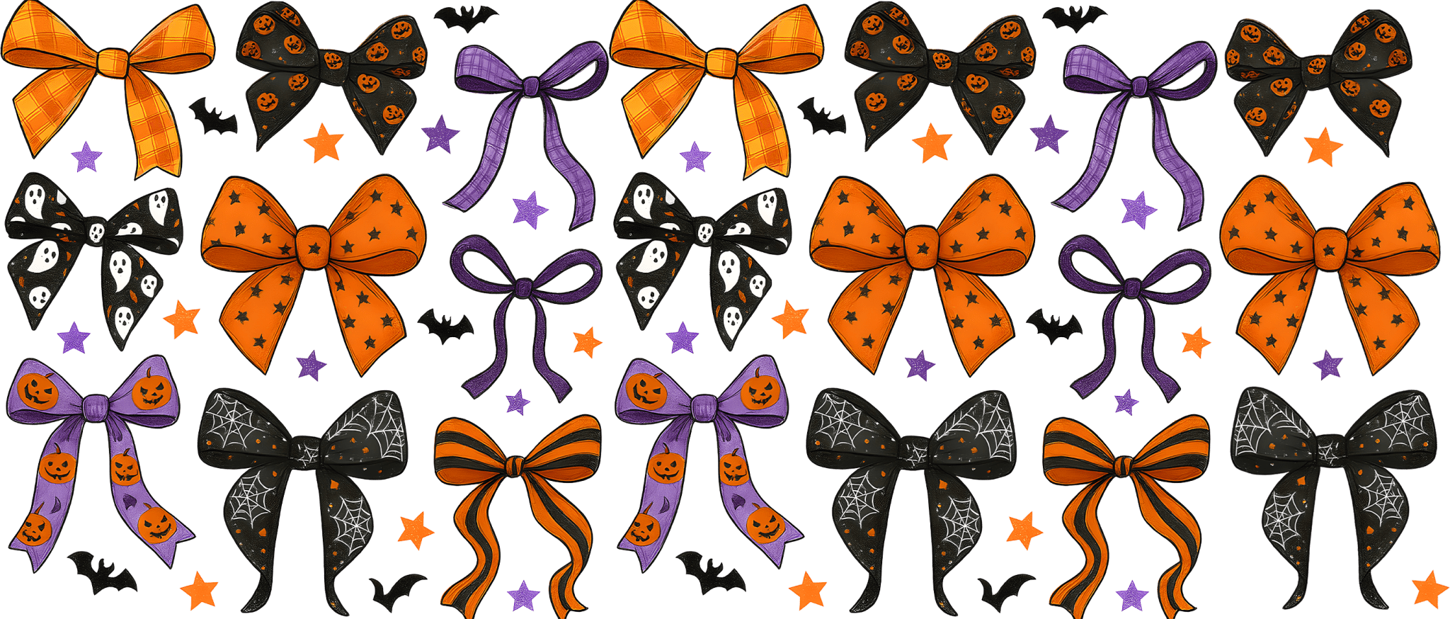 UV81 - Spider Bows UV DTF Cup Wrap - My Vinyl Craft
