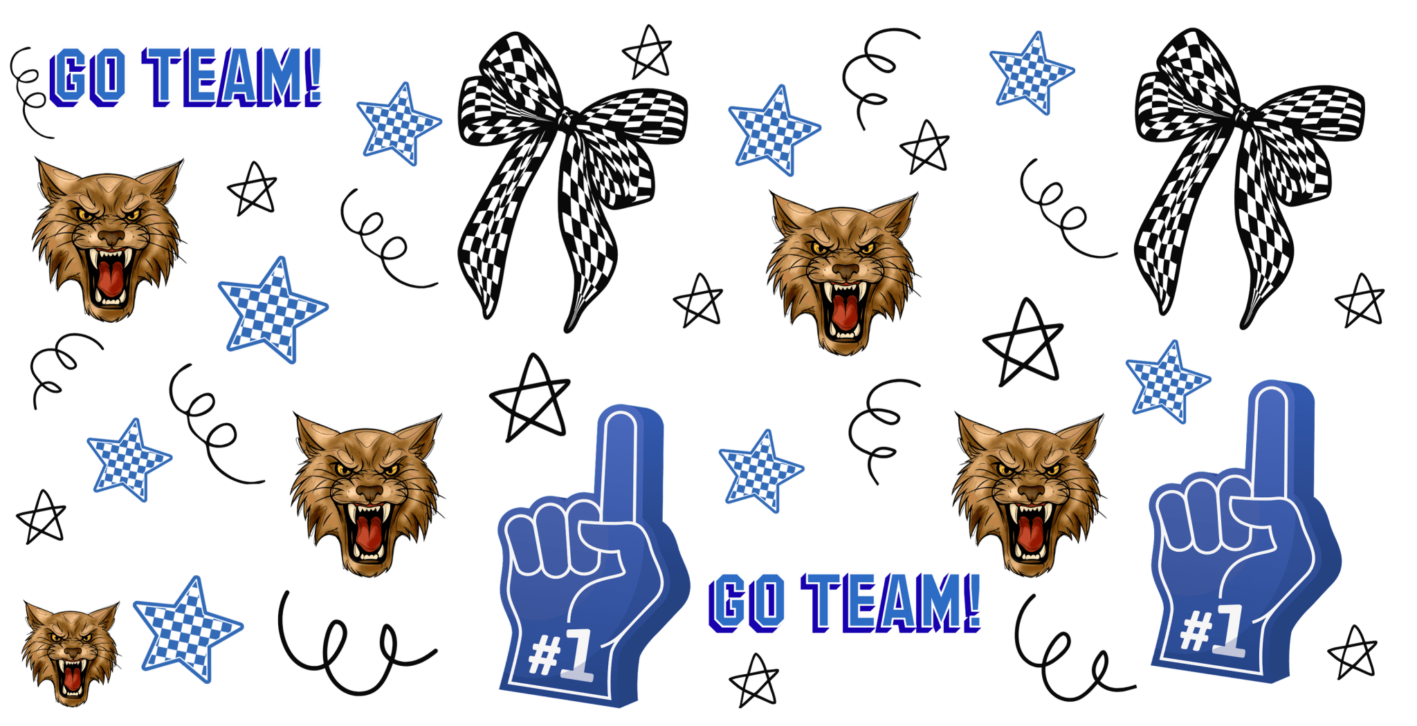 UV81 - Wildcat Mascot UV DTF Cup Wrap - My Vinyl Craft