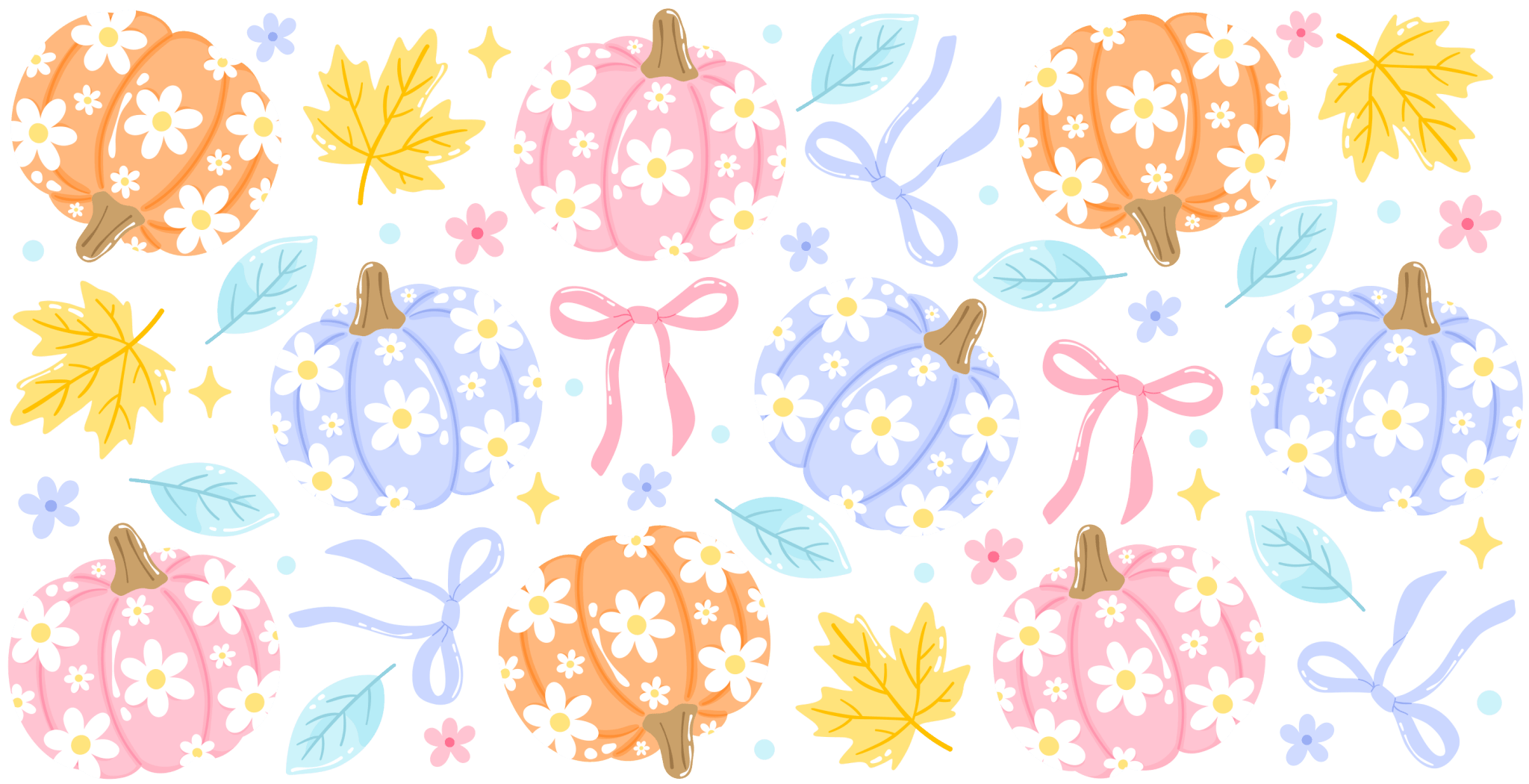 UV84 - Whimsical Fall UV DTF Cup Wrap - My Vinyl Craft