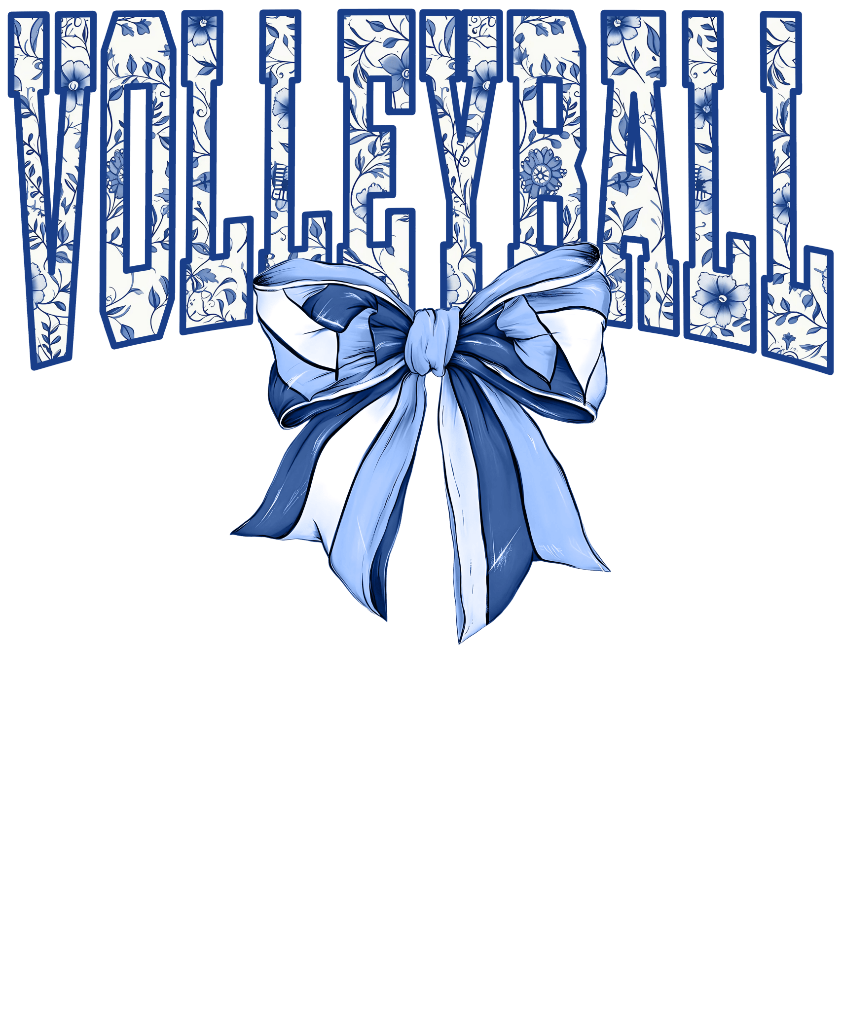 V10 - Volleyball Tulle DTF Transfer - My Vinyl Craft