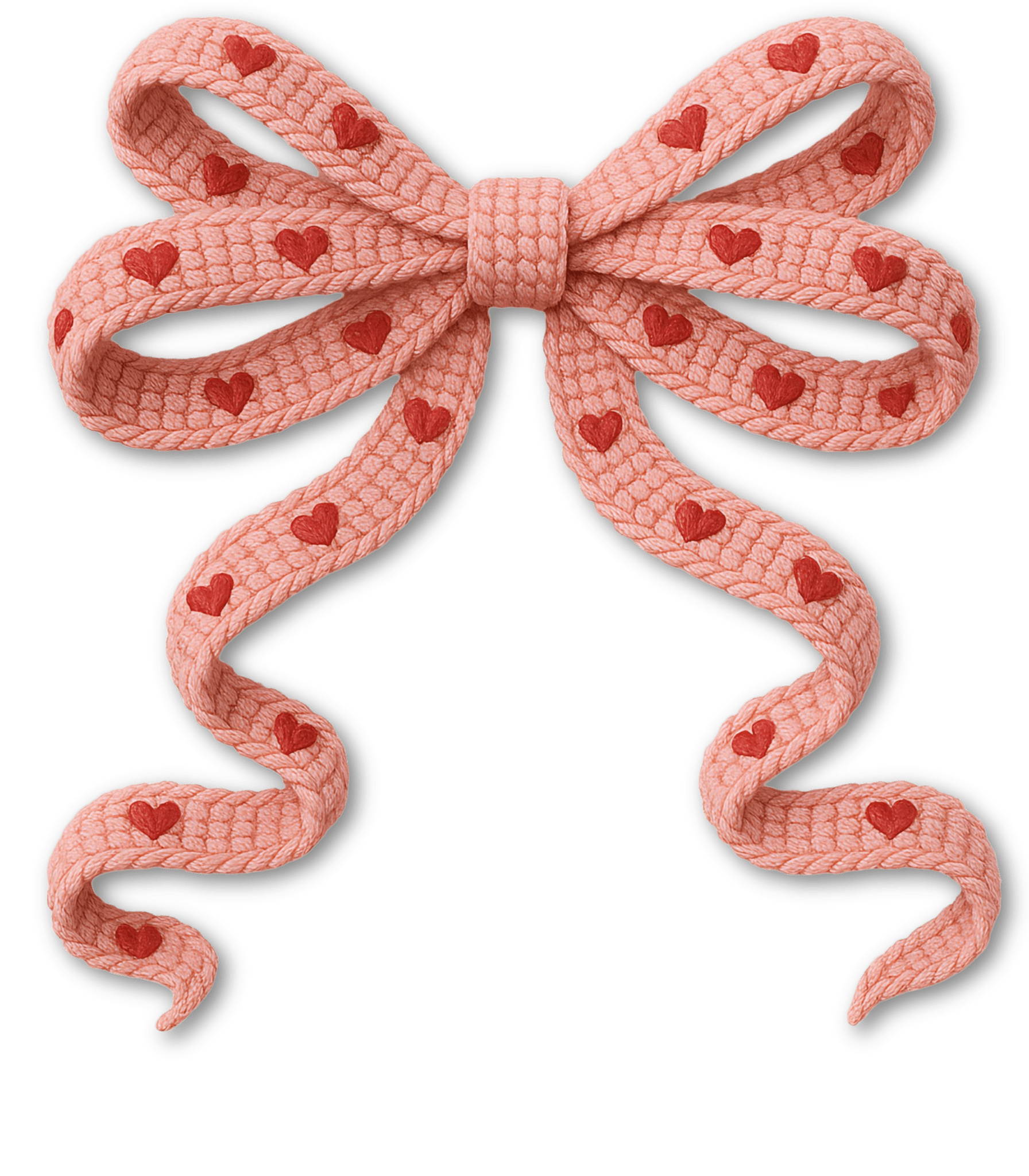 VA28 - Faux Yarn Pink Bow DTF Transfer - My Vinyl Craft