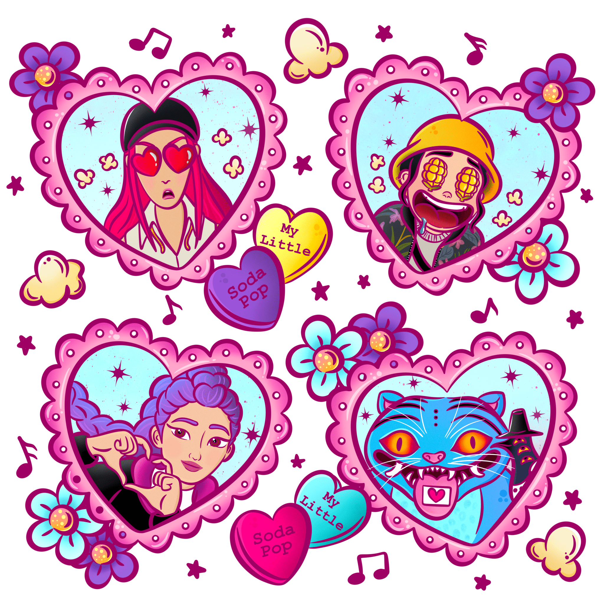 VA7 - Kpop Valentines DTF Transfer - My Vinyl Craft