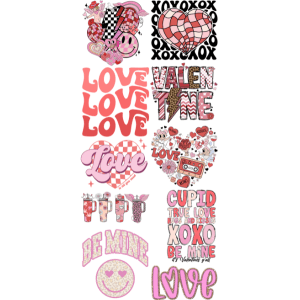 Valentines Love Pre - Made DTF Transfer - My Vinyl Craft