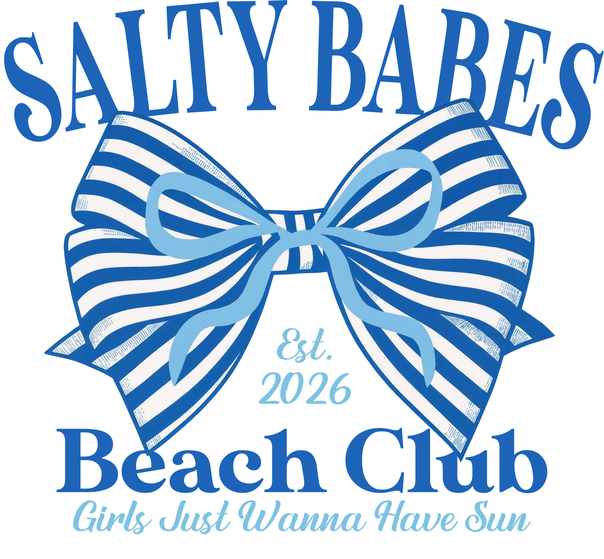 VC11 - Salty Babes Club Blue DTF Transfer - My Vinyl Craft