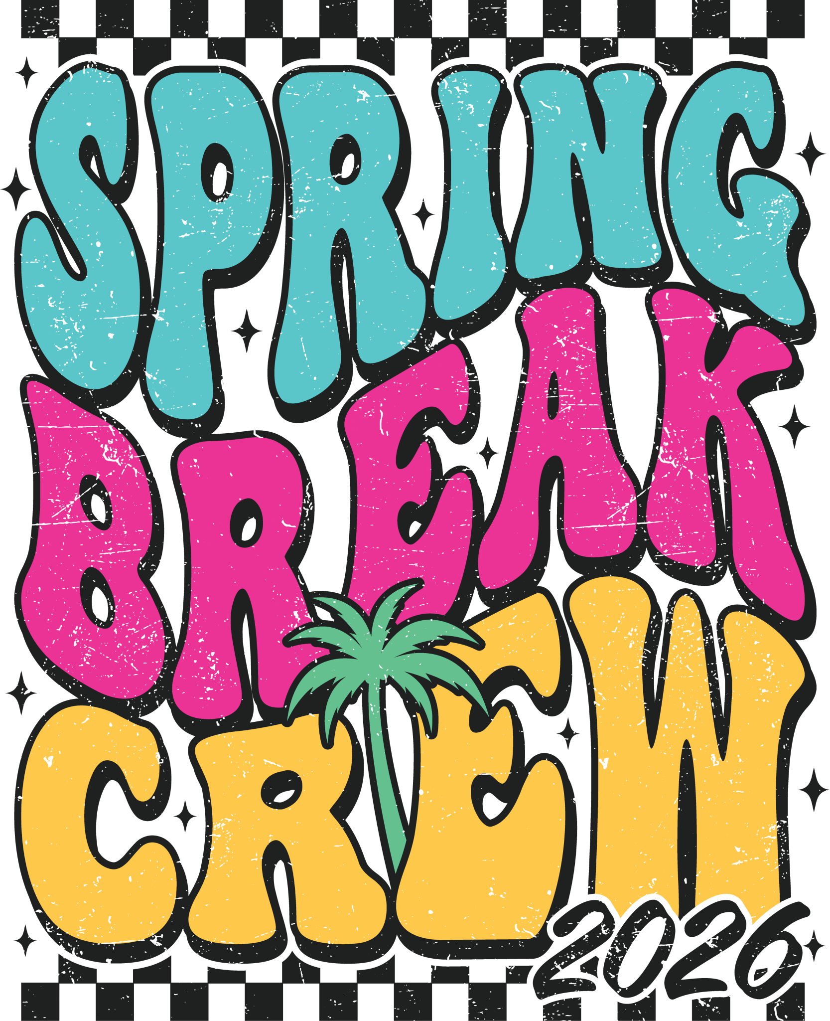 VC9 - Spring Break Crew DTF Transfer - My Vinyl Craft