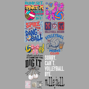 Volleyball Pre - Made Gangsheet DTF Transfer - My Vinyl Craft