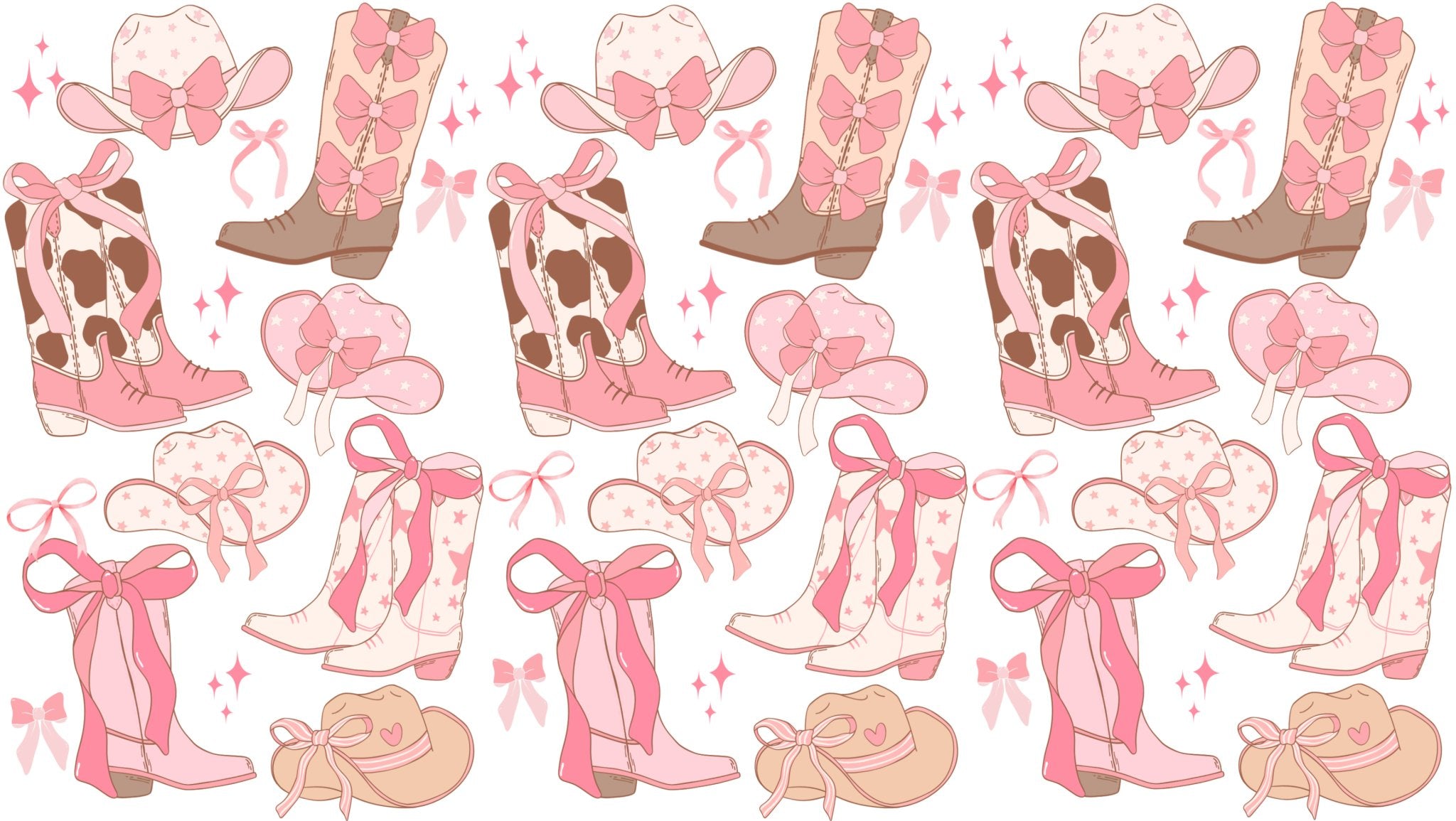 Western Bows UV DTF Cup Wrap - My Vinyl Craft