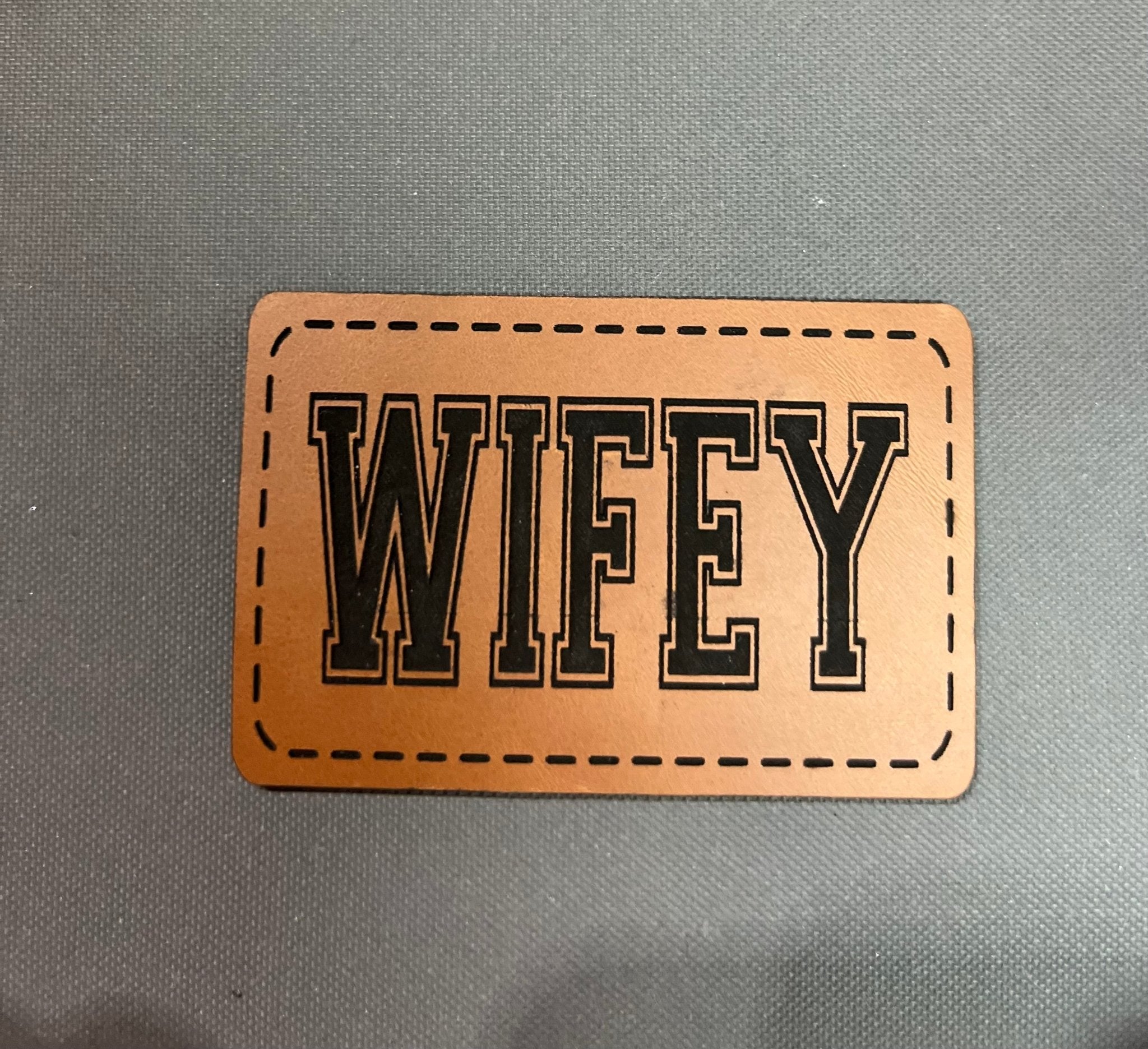 Wifey Leatherette Iron on Patch - My Vinyl Craft