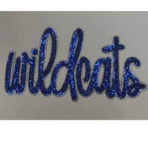 Wildcat Sequins Iron On Patch - My Vinyl Craft