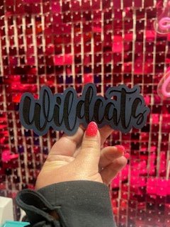 Wildcats Leather Iron On Patch - My Vinyl Craft