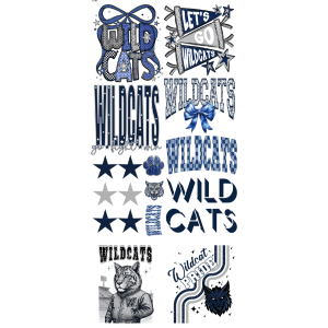 Wildcats Spiritwear Pre - Made Gangsheets - My Vinyl Craft