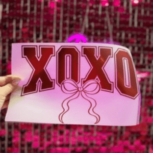 XOXO Bow Pff HTV Transfer **PRE - ORDER** - My Vinyl Craft