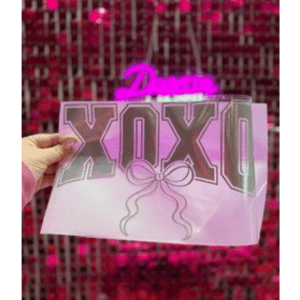 XOXO Bow Pff HTV Transfer **PRE - ORDER** - My Vinyl Craft