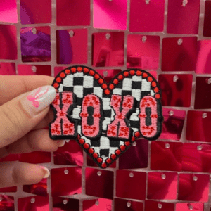 XOXO Heart Iron On Patch - My Vinyl Craft