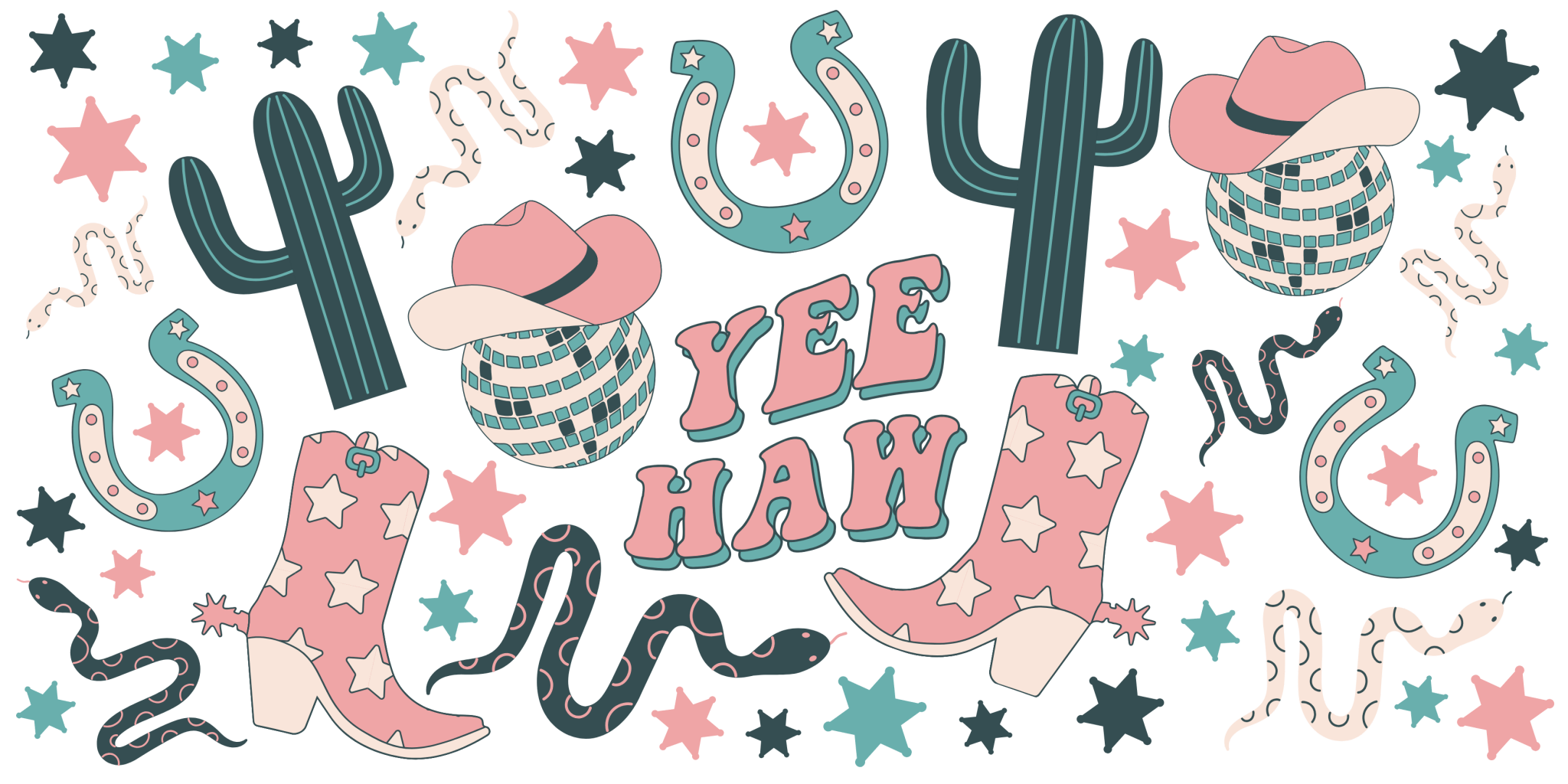 Yee Haw UV DTF Cup Wrap - My Vinyl Craft