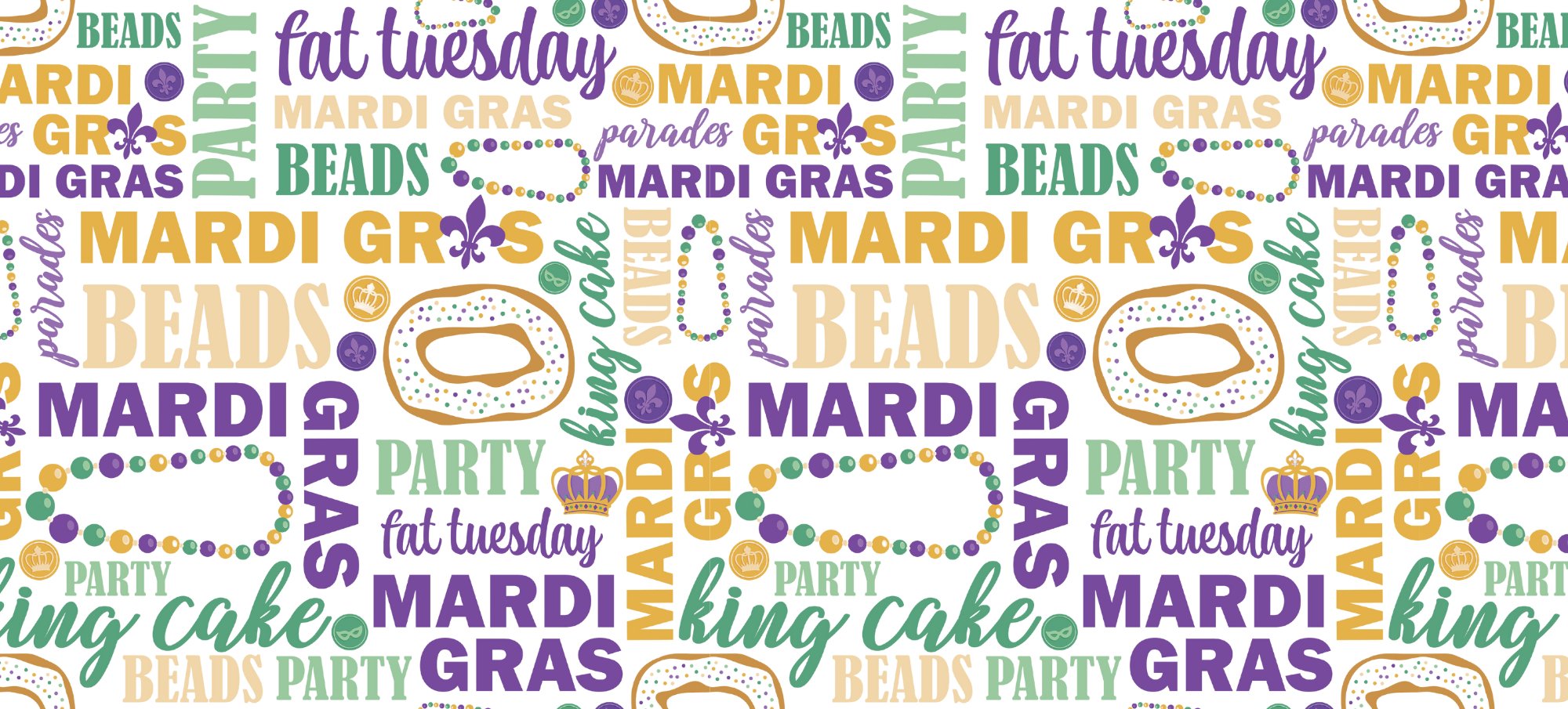 All Things Mardi Gras UV DTF Cup Wrap - My Vinyl Craft