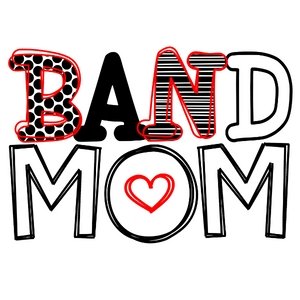 Band Mom Red DTF Transfer - My Vinyl Craft
