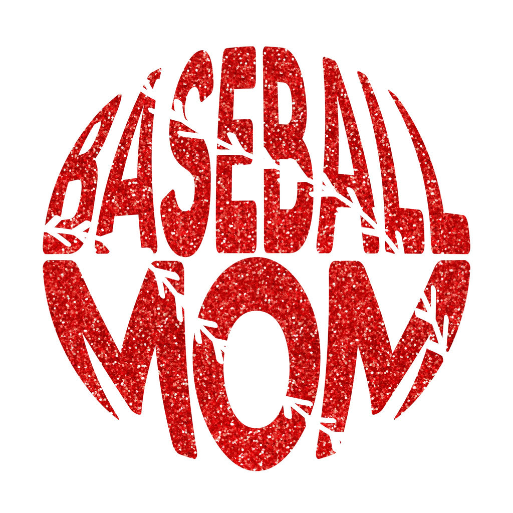 Baseball Mom Red Circle DTF Transfer - My Vinyl Craft