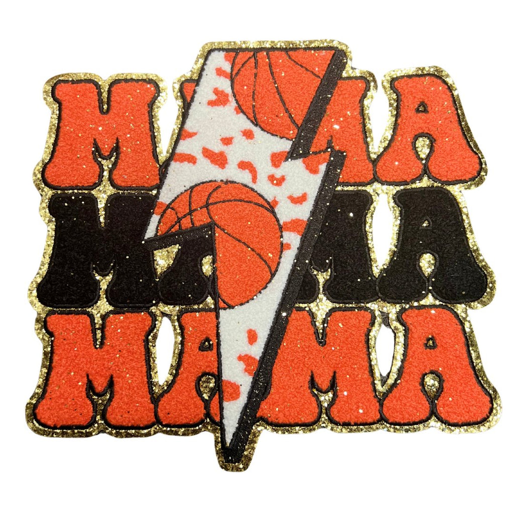 Basketball Mama Chenille Patch (Iron-on) - My Vinyl Craft