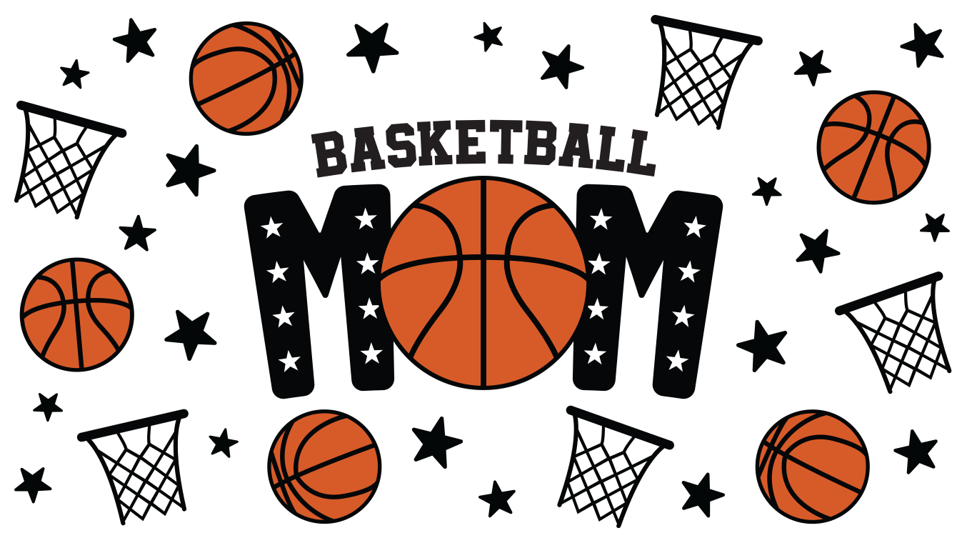 Basketball Mom UV DTF Cup Wrap - My Vinyl Craft
