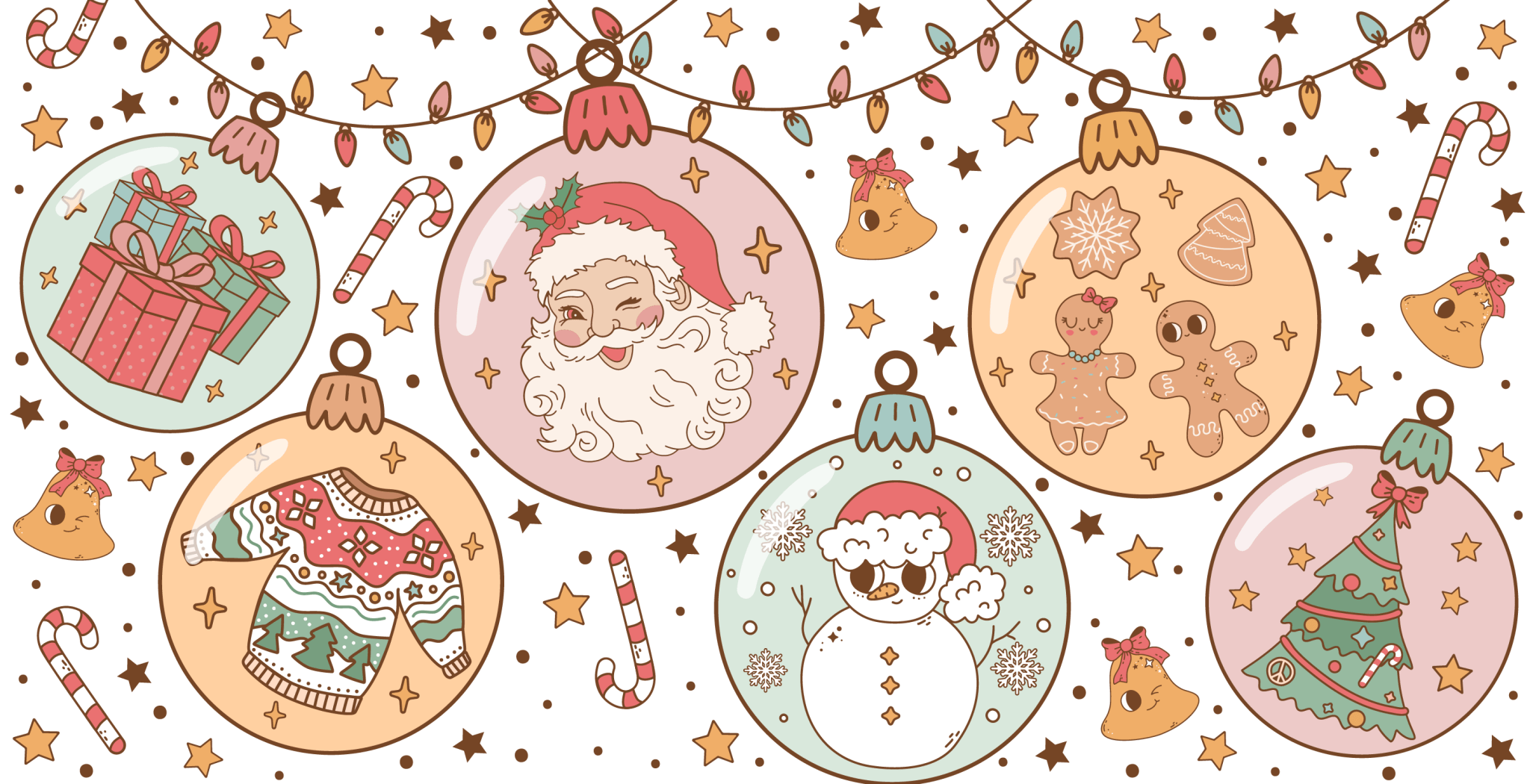 Christmas Ornaments UV DTF Cup Wrap - My Vinyl Craft